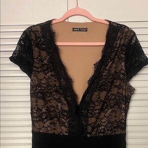 SHEIN Black Lace Bodysuit